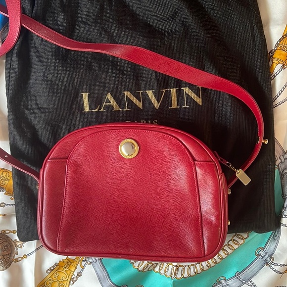 Lanvin Paris red sling/shoulder bag - Picture 6 of 15